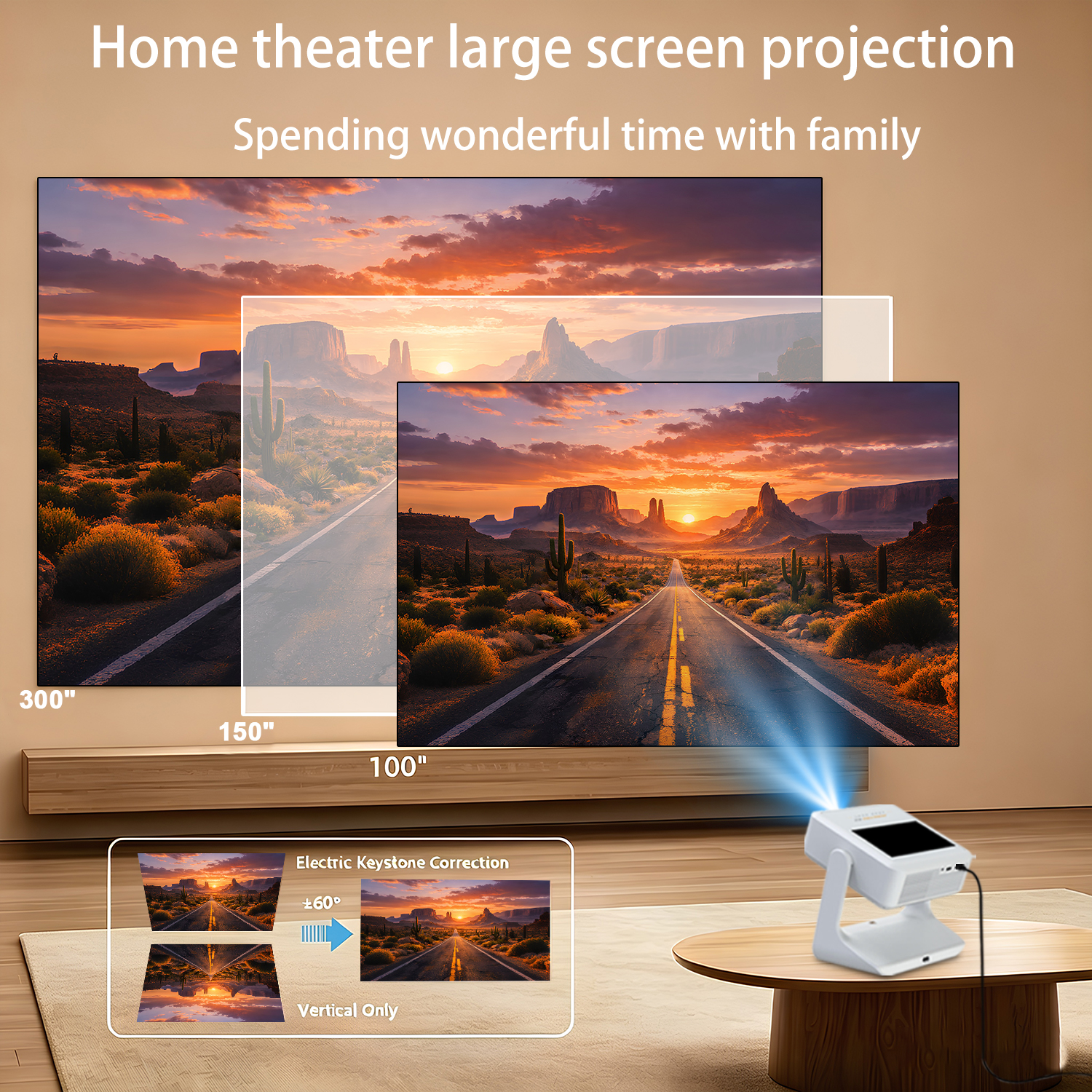 Home Cinema Projector - Outdoor & Home Football Projector 180°