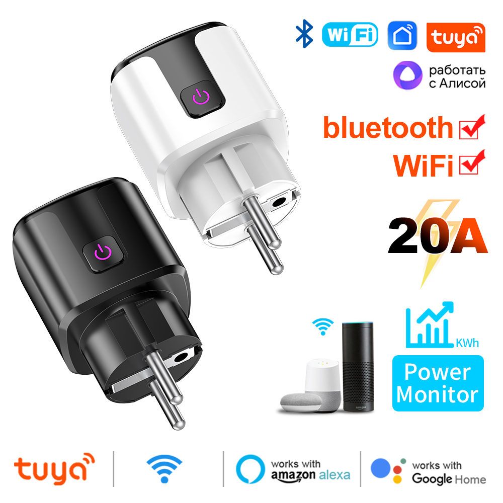 Home Cinema Alexa - Tuya Smart 20A EU Plug WiFi+Bluetooth