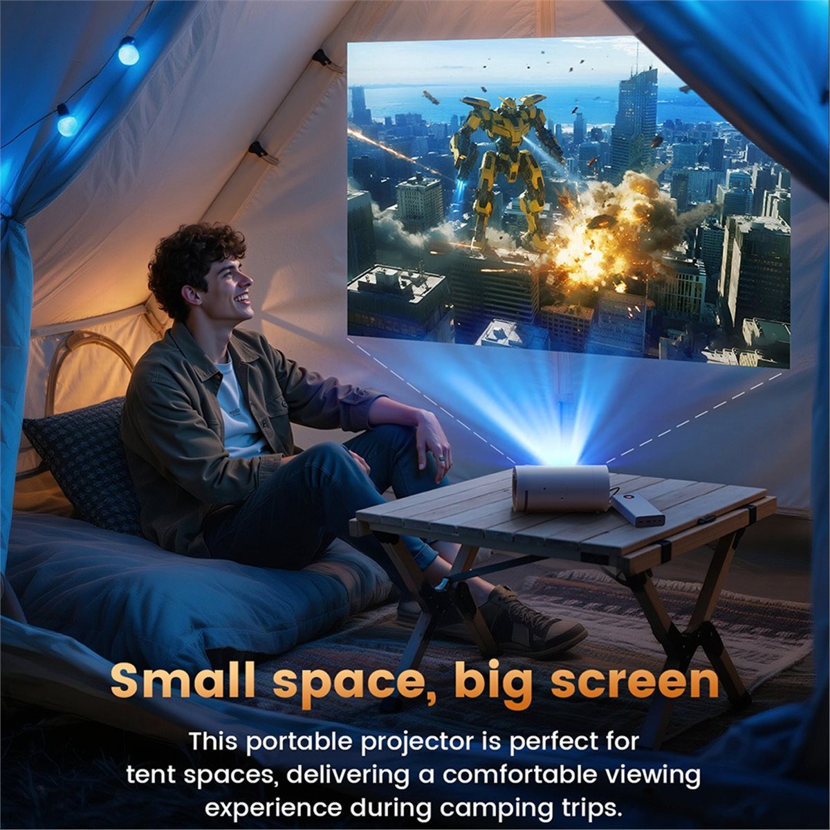 Home Cinema Projector - A73T Q8 Mini Android 13 WIFI