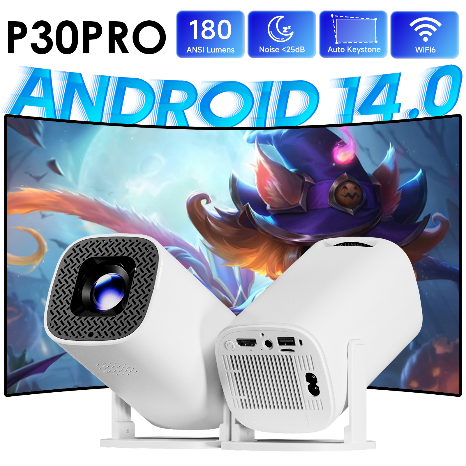 Home Cinema Projector - P30 PRO Smart Mini Projector Android