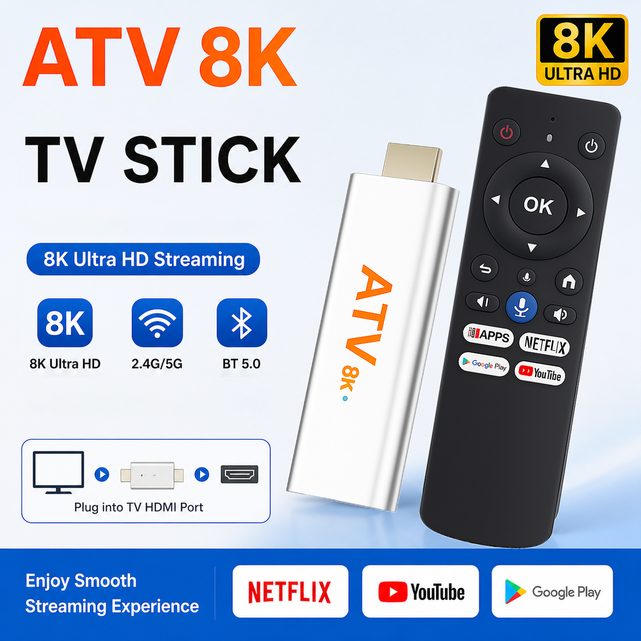 4K Media Player - 4K Android16 TV Stick Smart TV