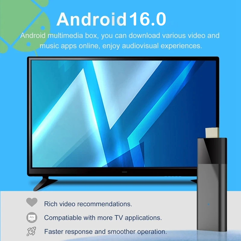 Smart TV Stick Q12 8K Android  - 4K Media Player recension och pris