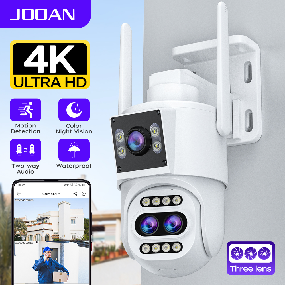 JOOAN 4K Three Lens WiFi IP Ca - Home Cinema Screen recension och pris