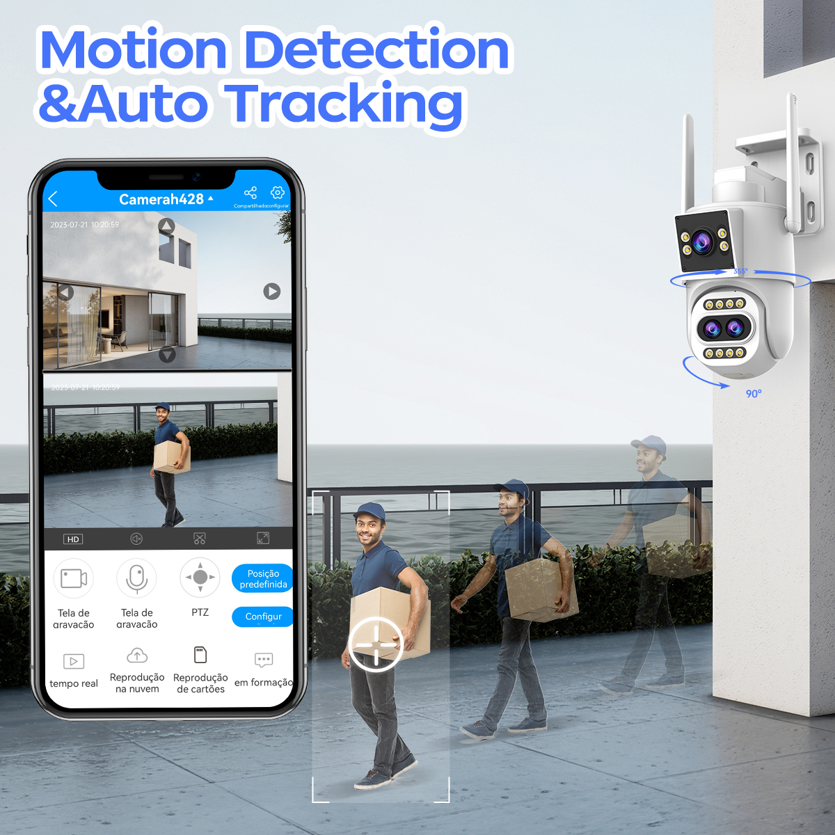 JOOAN 4K Three Lens WiFi IP Ca - Home Cinema Screen recension och pris