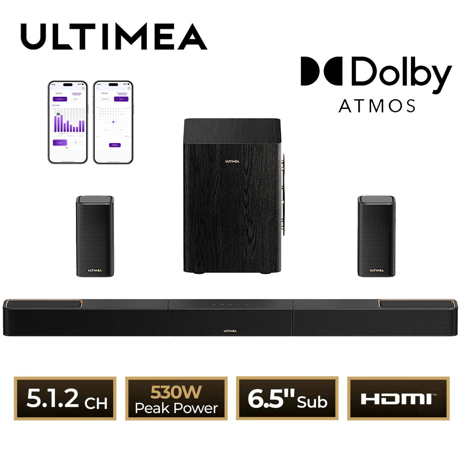 ULTIMEA Skywave Series 5.1.2ch - Home Cinema App recension och pris