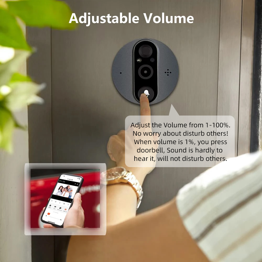 3MP WiFi Smart Tuya Peephole 5 - Home Cinema Alexa recension och pris