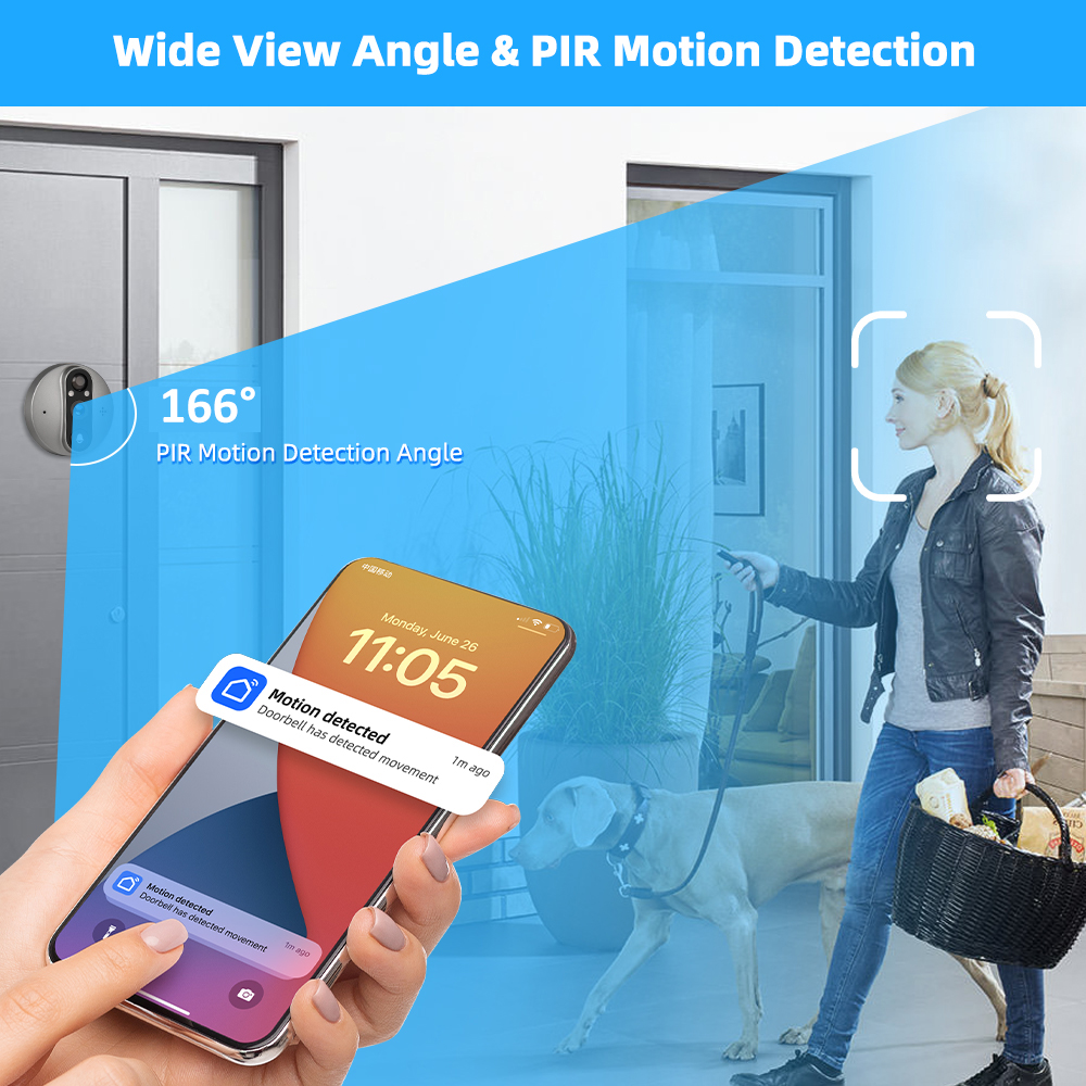 3MP WiFi Smart Tuya Peephole 5 - Home Cinema Alexa recension och pris