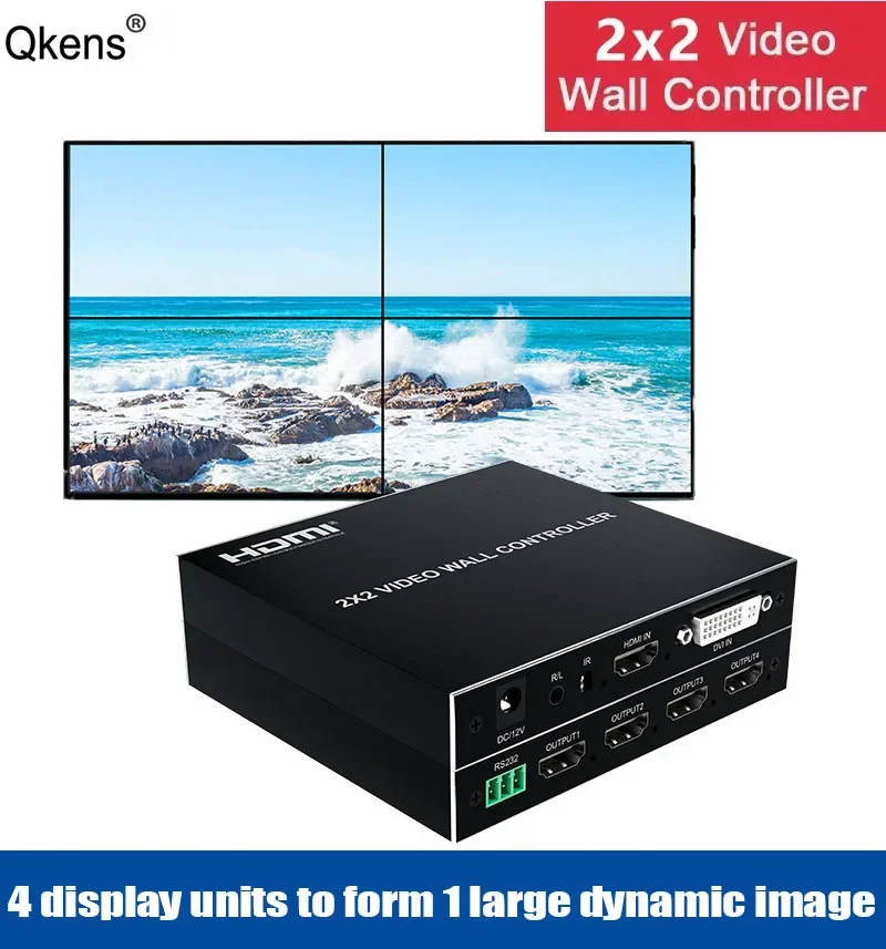 4K 1080p 2x2 Video Wall Contro - Home Cinema Screen recension och pris