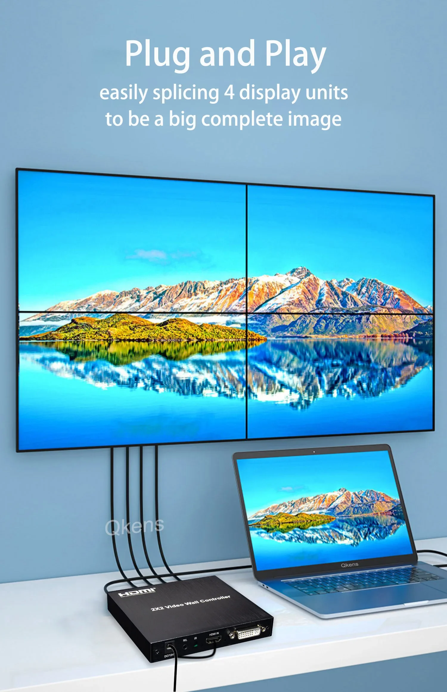 4K 1080p 2x2 Video Wall Contro - Home Cinema Screen recension och pris