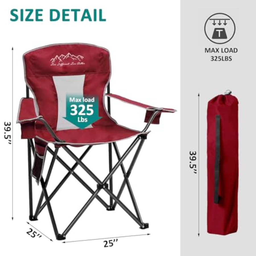 2PCS Mesh Folding Camping Chai - Projector Carrying Bag recension och pris