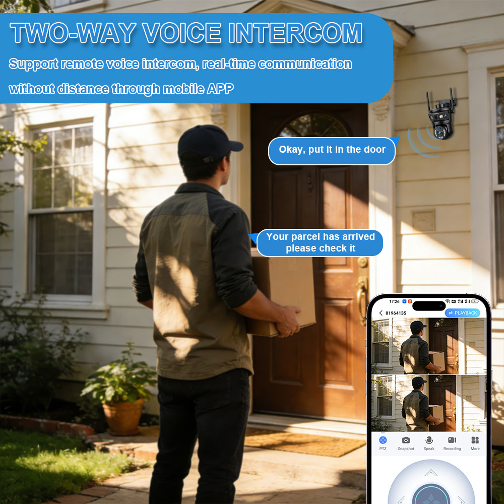 Three Lens WIFI IP Camera Outd - Home Cinema Screen recension och pris