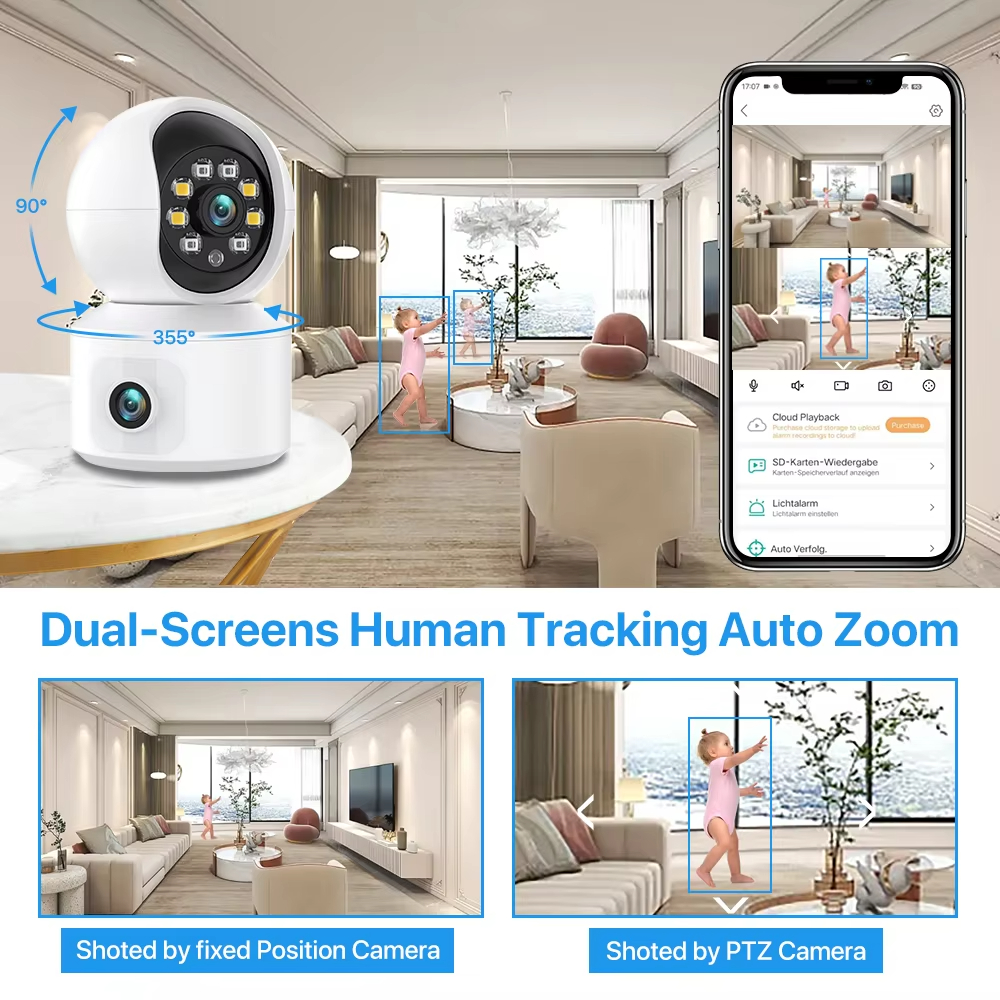6MP iCsee WiFi IP Camera Dual  - Home Cinema Screen recension och pris