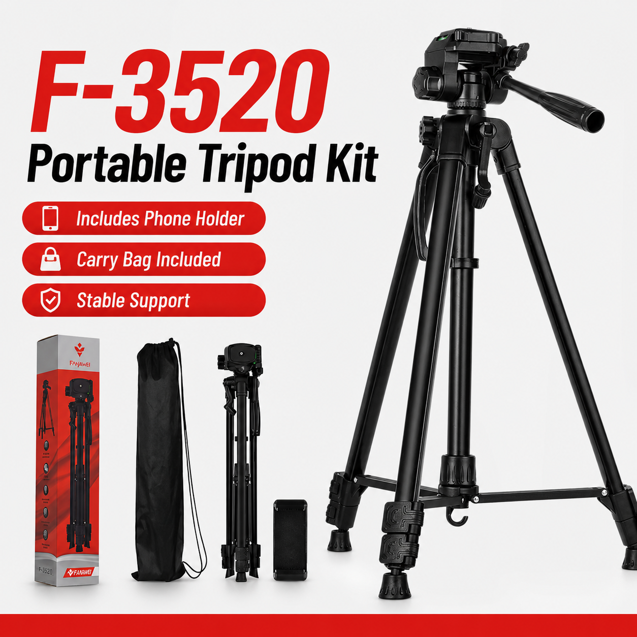 Heavy Duty Aluminum Tripod wit - Projector Carrying Bag recension och pris