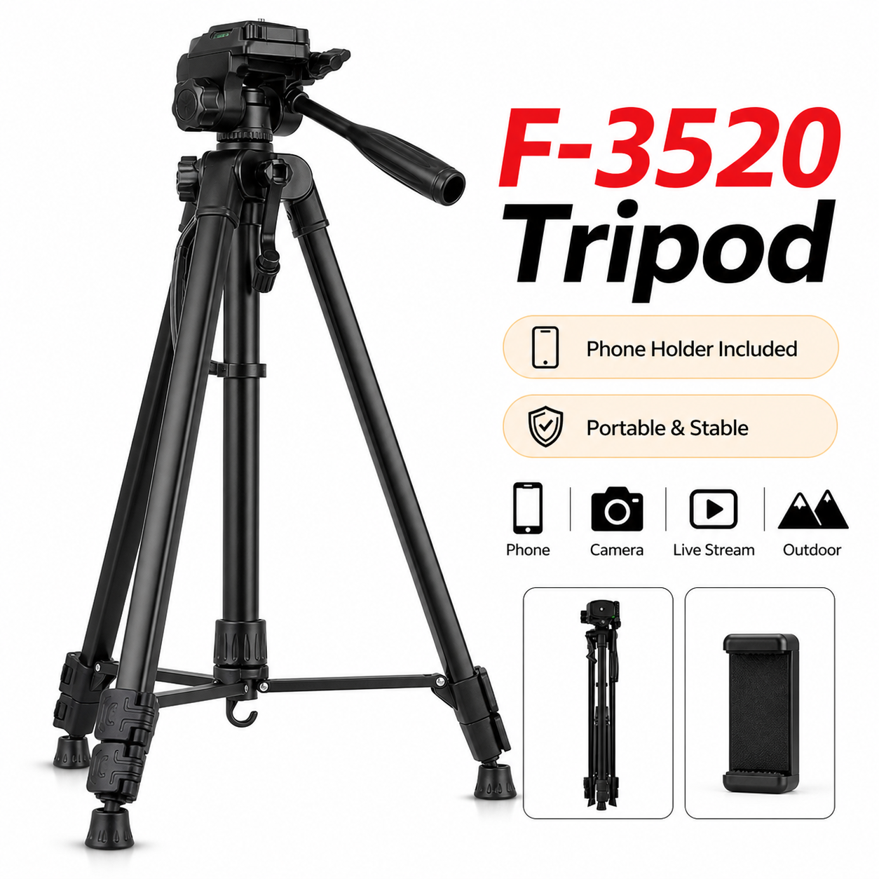 Heavy Duty Aluminum Tripod wit - Projector Carrying Bag recension och pris
