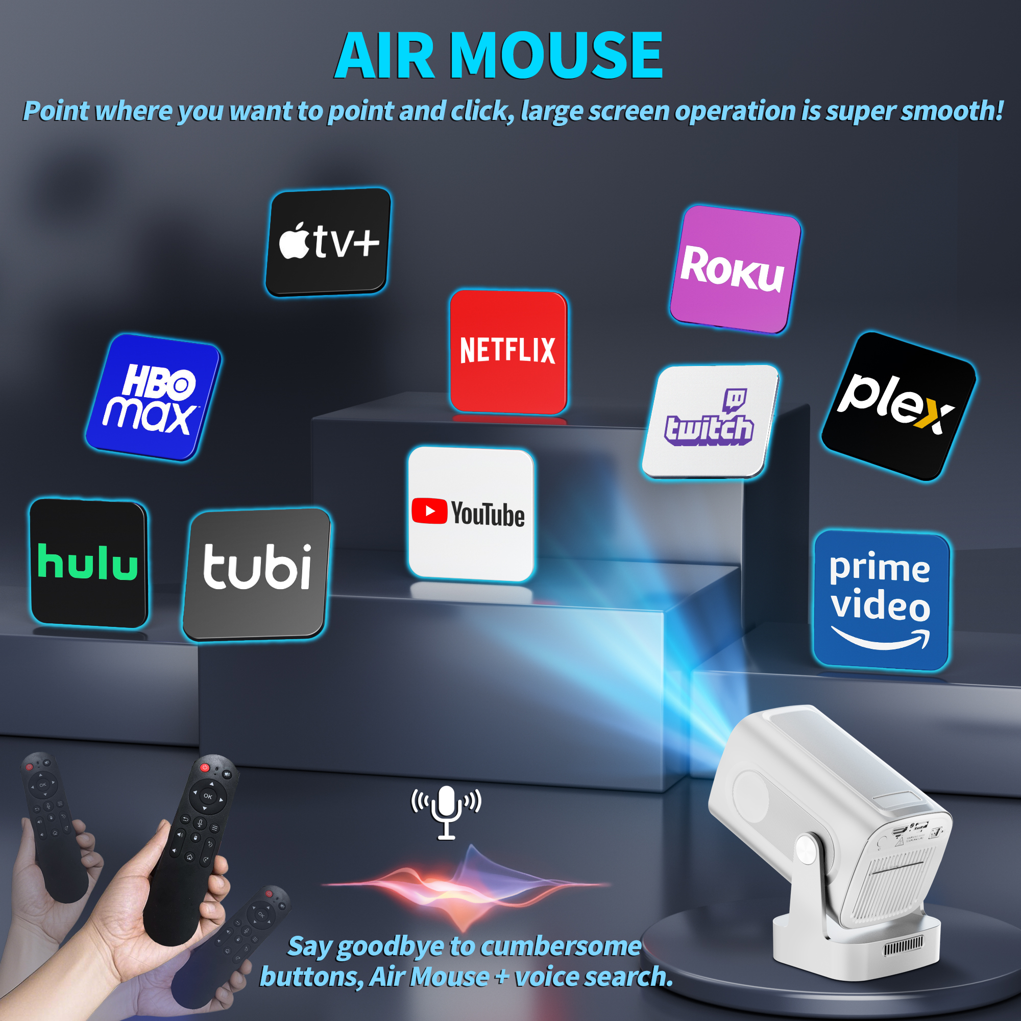 Projector 4K Native HD 1080P W - Home Cinema App recension och pris