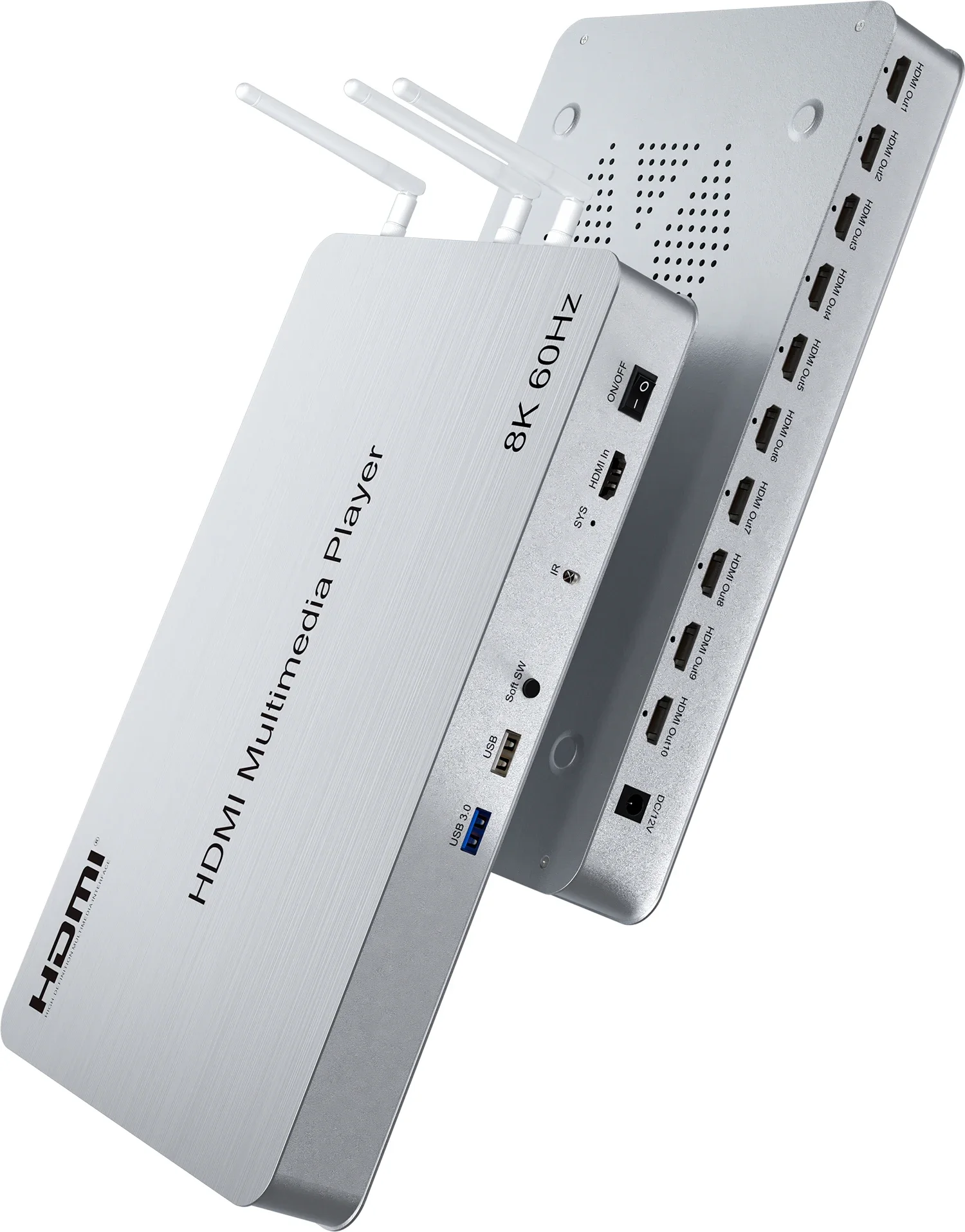 H.265 8K 60Hz 10 Port HDMI Med - 4K Media Player recension och pris