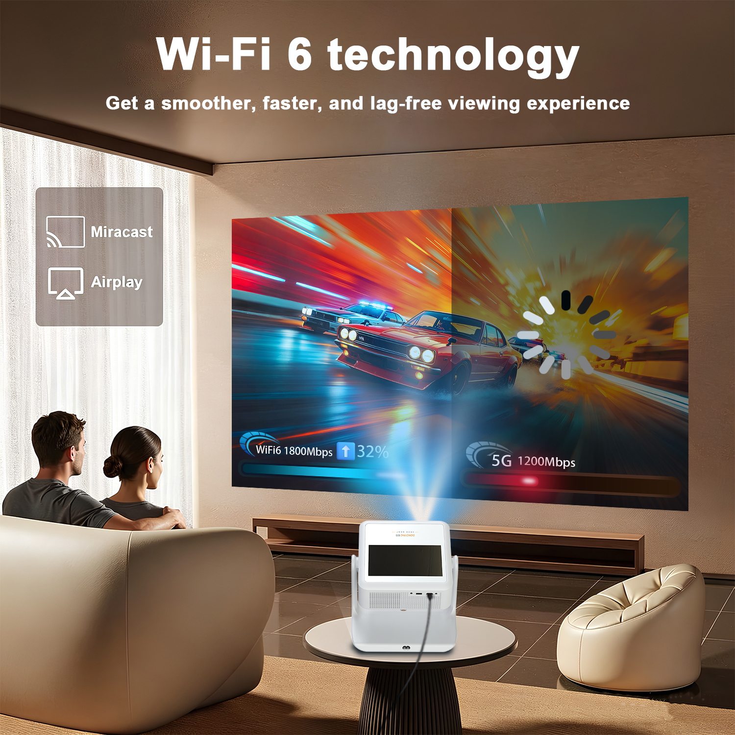 Outdoor & Home Football Projec - Home Cinema Projector recension och pris
