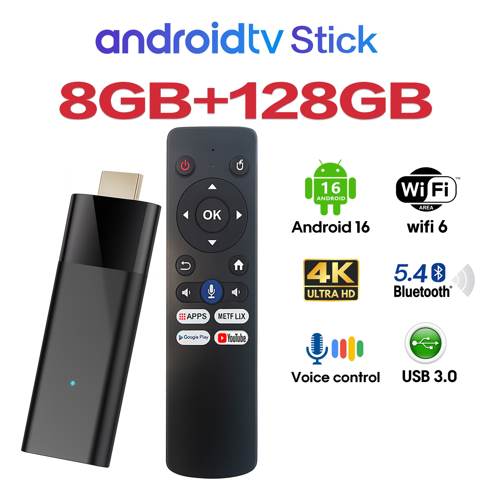 4K Android 16 TV Stick Smart T - 4K Media Player recension och pris