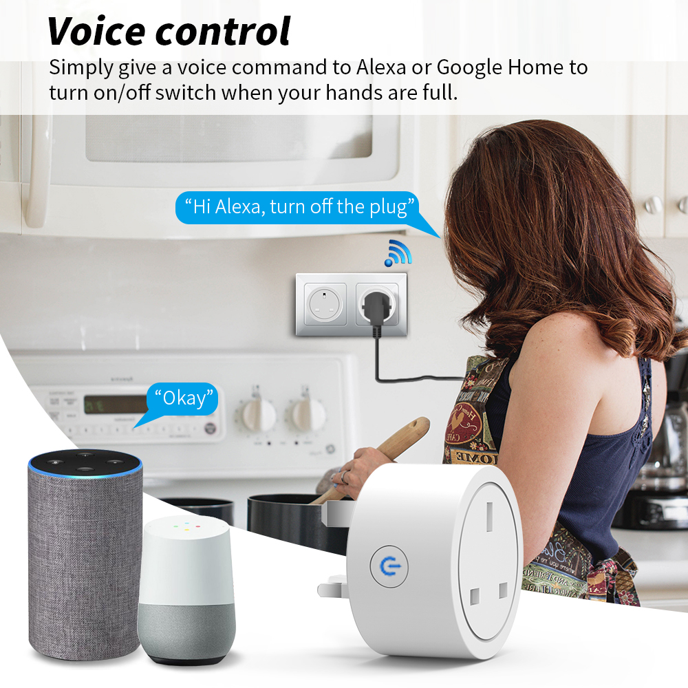 20A Tuya WiFi Smart UK Plug So - Home Cinema Alexa recension och pris