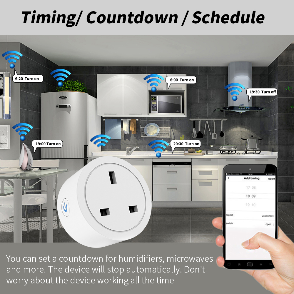 20A Tuya WiFi Smart UK Plug So - Home Cinema Alexa recension och pris