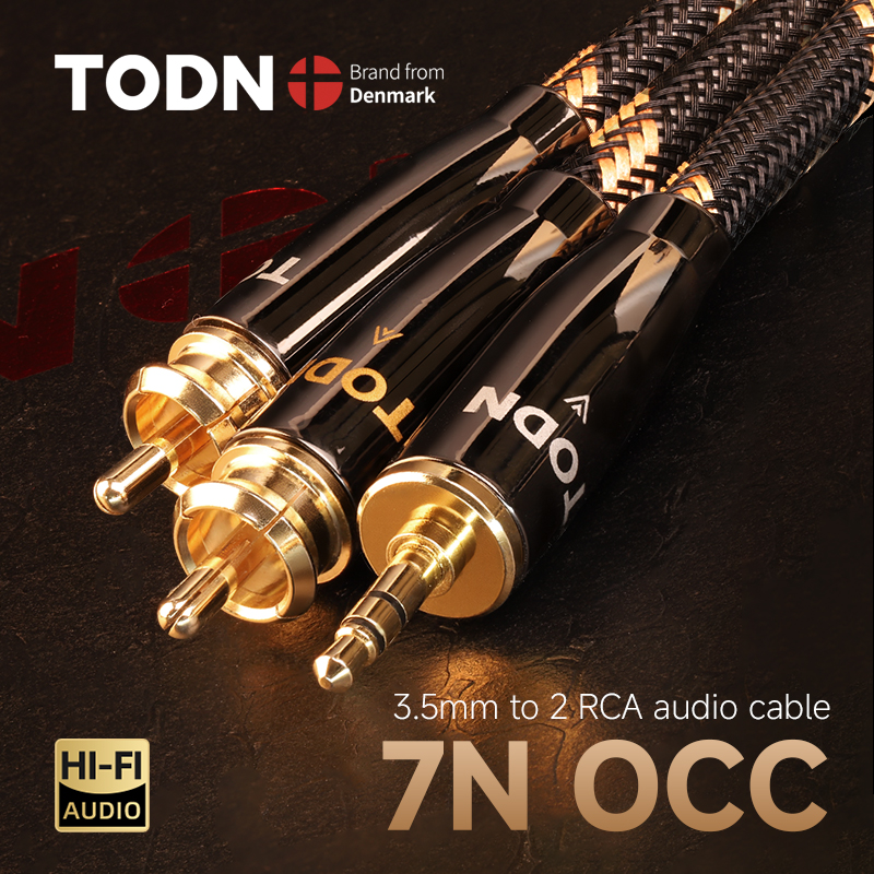 TODN RCA Cable HiFi Stereo 3.5 - Home Cinema Solution recension och pris