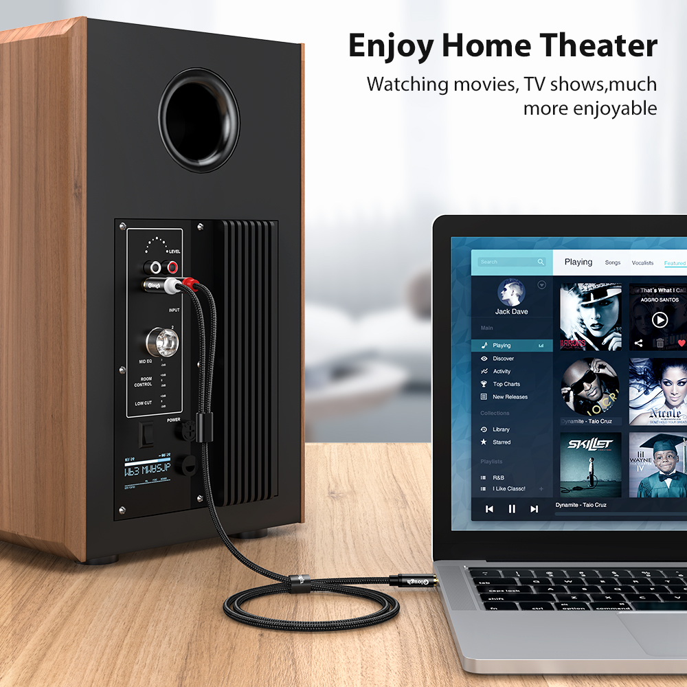 Elough RCA Cable AUX RCA Speak - Home Cinema Solution recension och pris