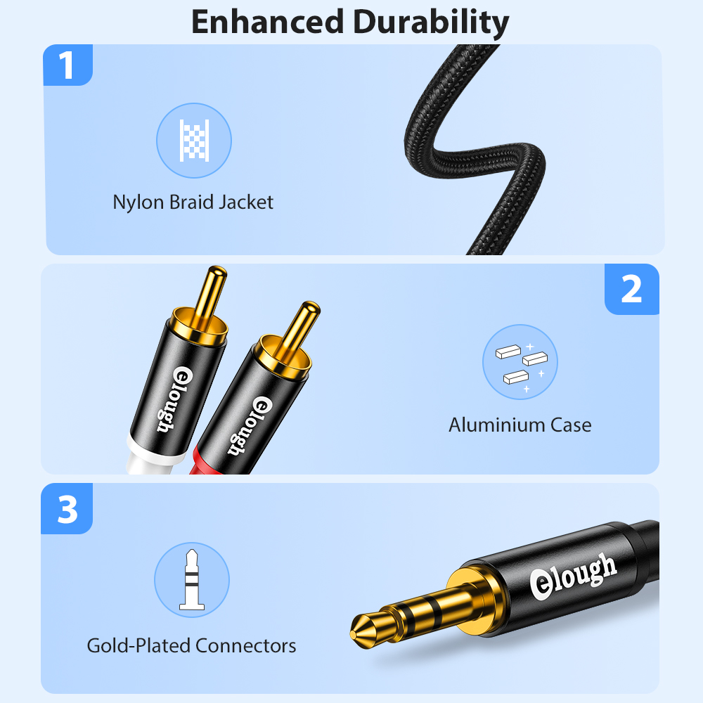 Elough RCA Cable AUX RCA Speak - Home Cinema Solution recension och pris
