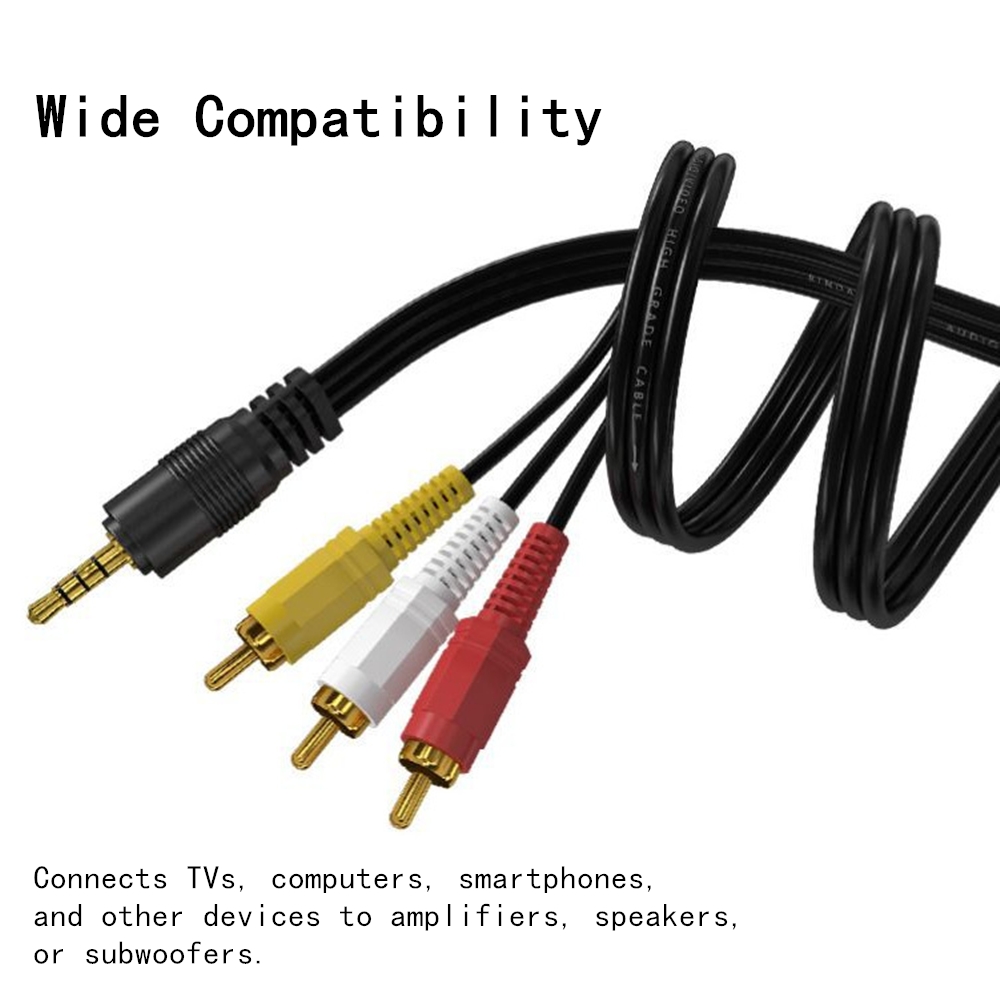 3.5mm to 3 RCA Audio Video Cab - Home Cinema Solution recension och pris