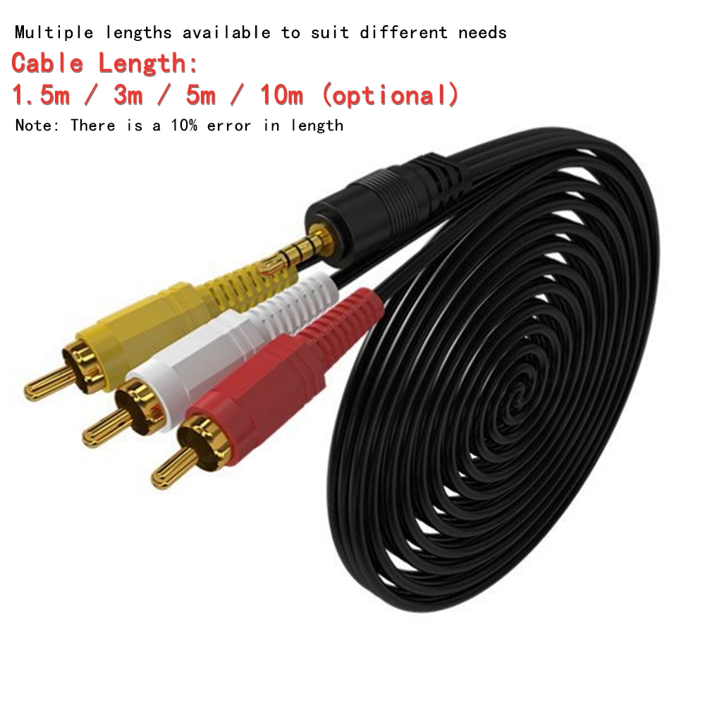 3.5mm to 3 RCA Audio Video Cab - Home Cinema Solution recension och pris