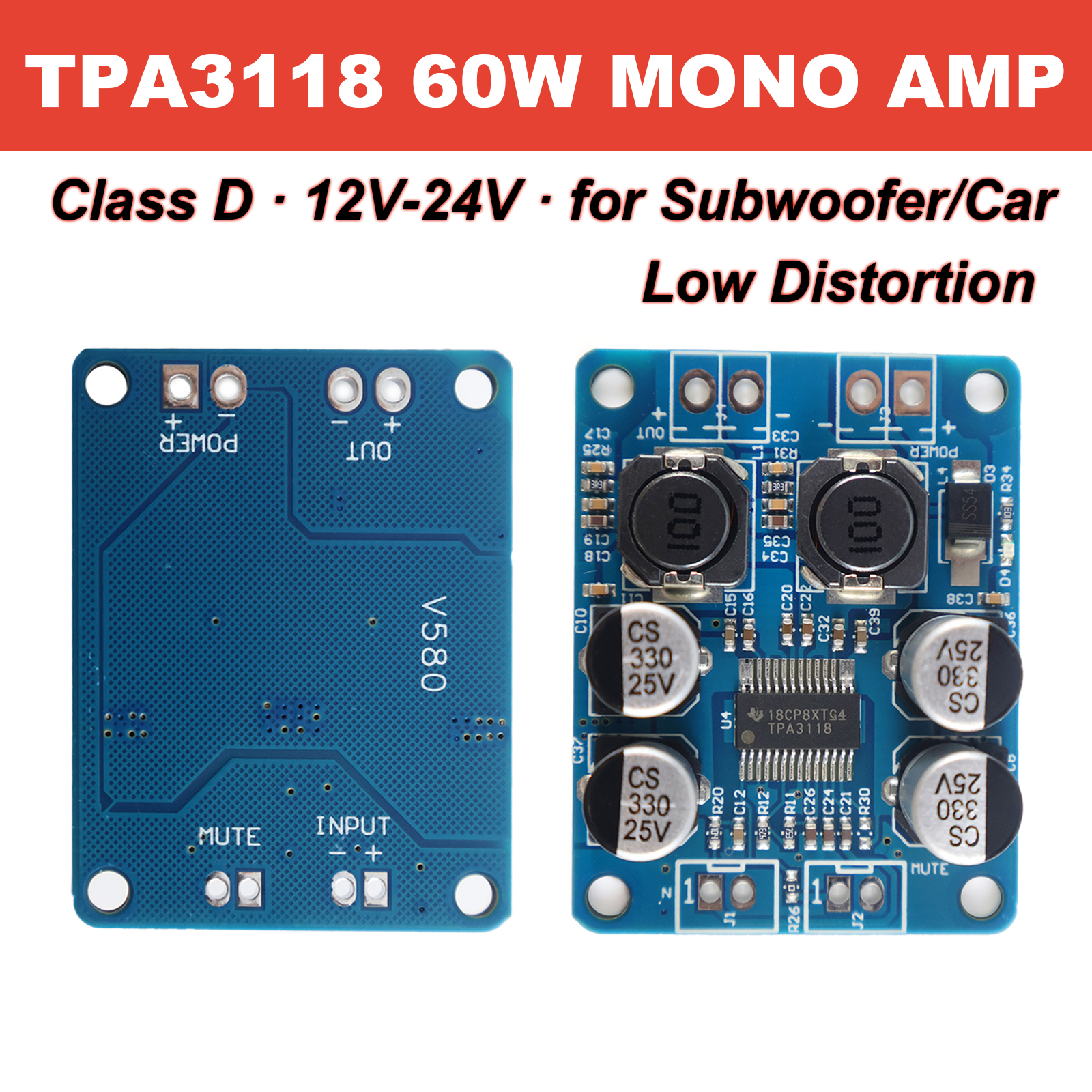 TPA3118 60W Mono Class D Digit - Home Cinema Solution recension och pris