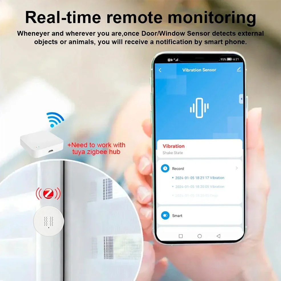 Tuya ZigBee Smart Vibration &  - Home Cinema Alexa recension och pris