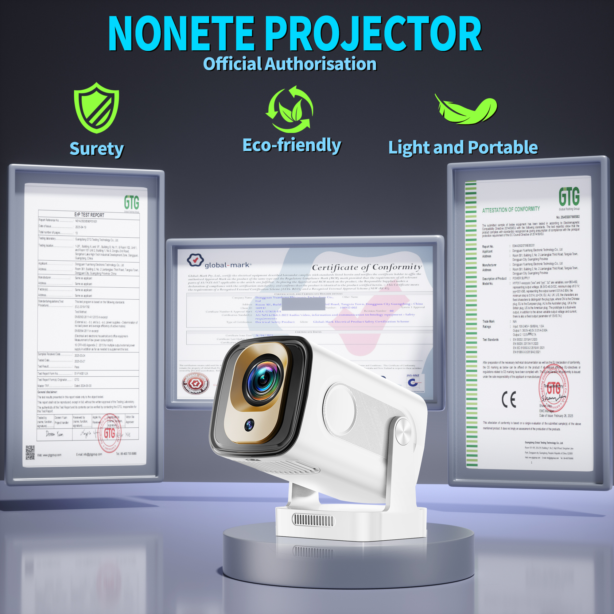 Mini Projector 4K Native HD 10 - Home Cinema App recension och pris