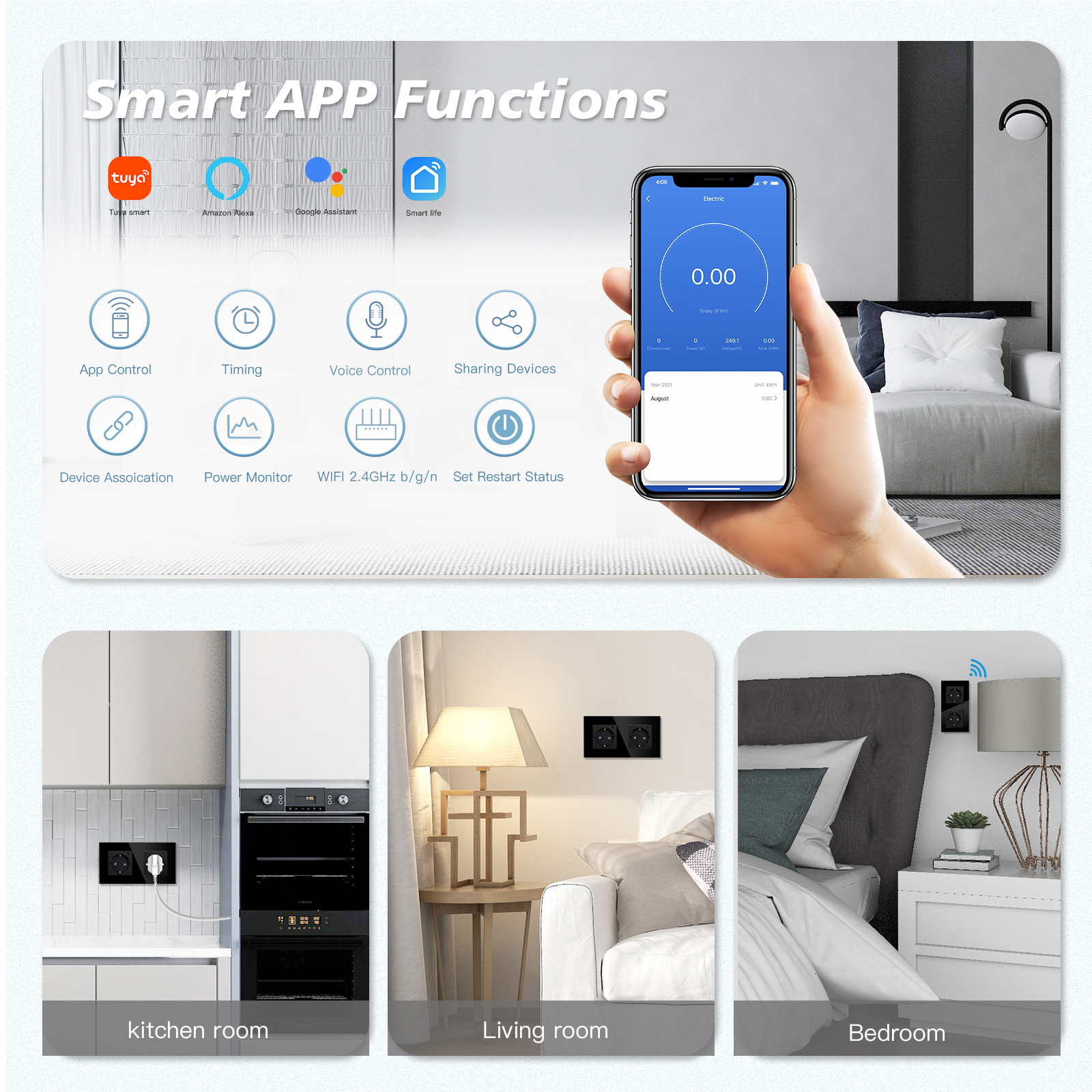 BSEED EU Electrical Wifi Smart - Home Cinema Alexa recension och pris