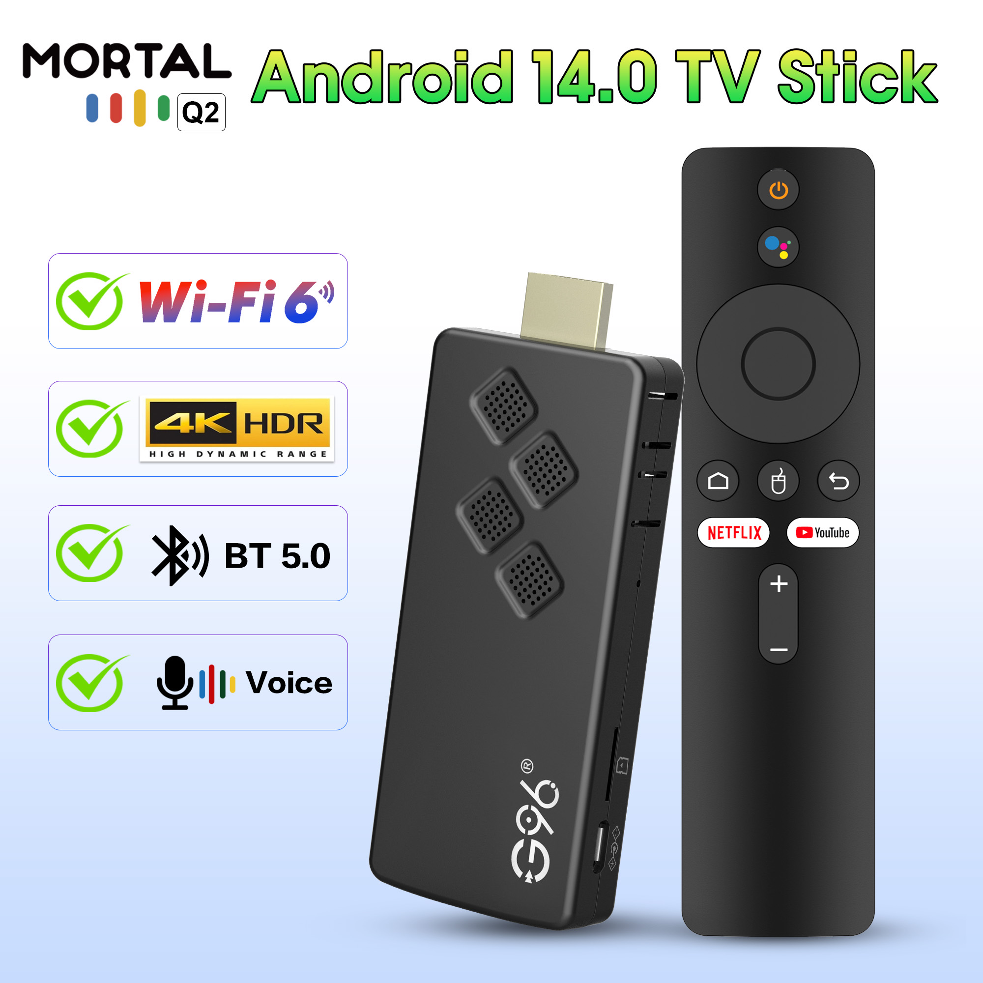 Q2 New Smart TV Stick High-per - 4K Media Player recension och pris