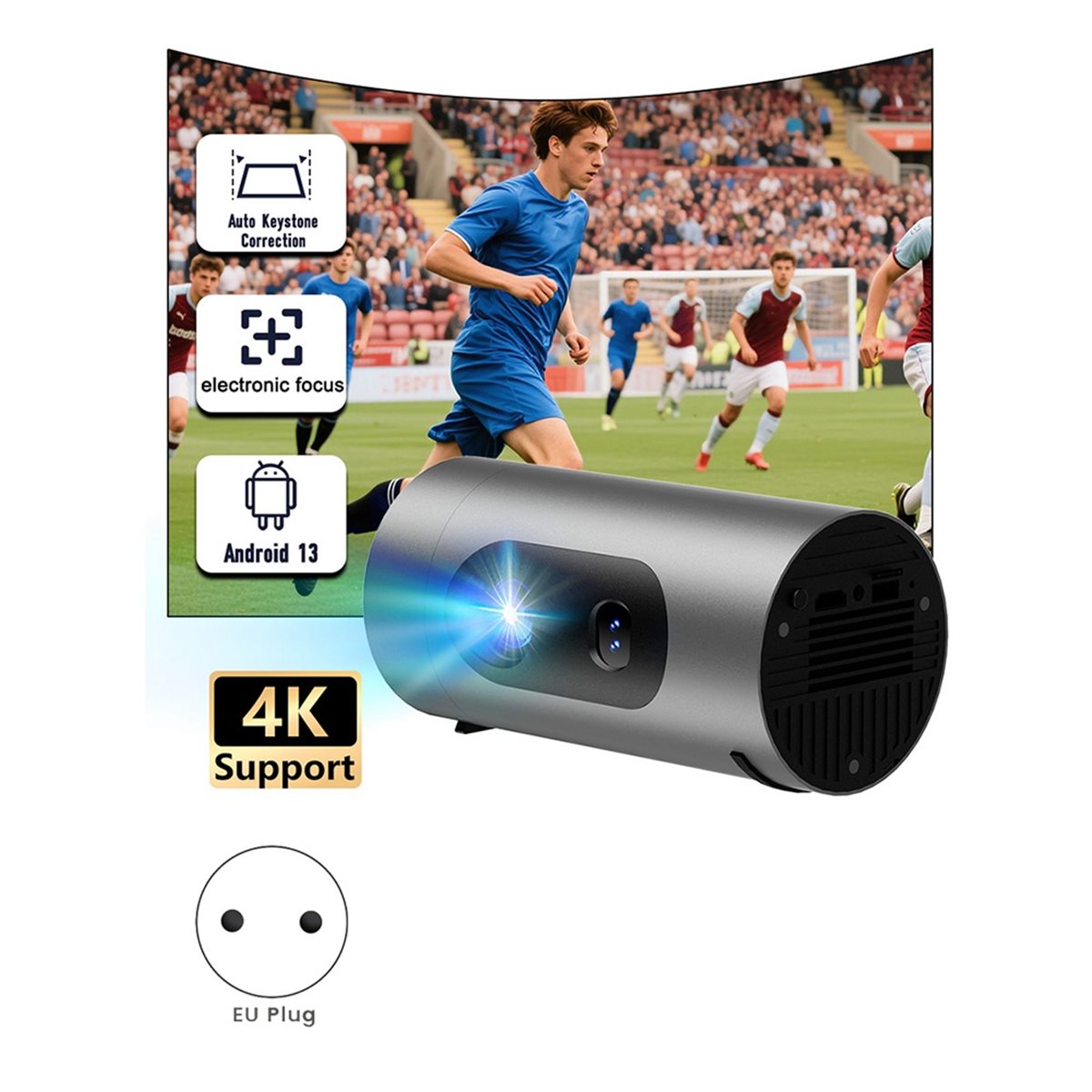A73T Q8 Mini Android 13 WIFI 6 - Home Cinema Projector recension och pris