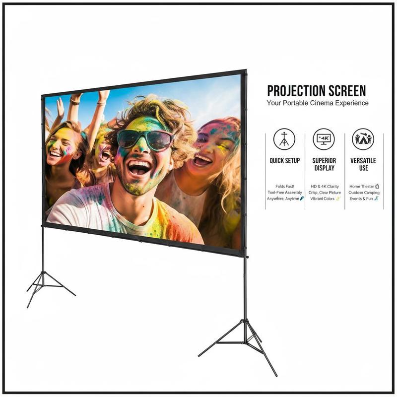 Projector Screen with Stand, 1 - Projector Carrying Bag recension och pris