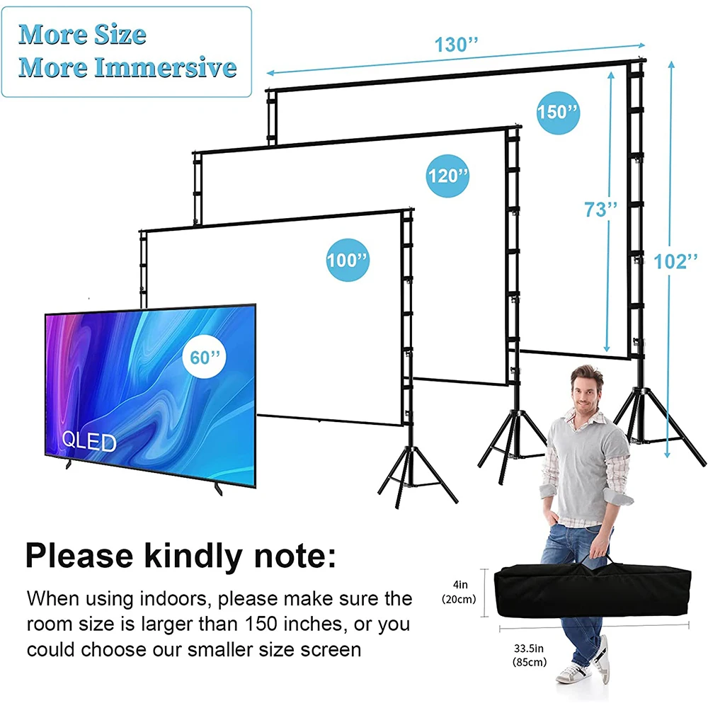 LEJIADA Double Bracket White W - Home Cinema Screen recension och pris