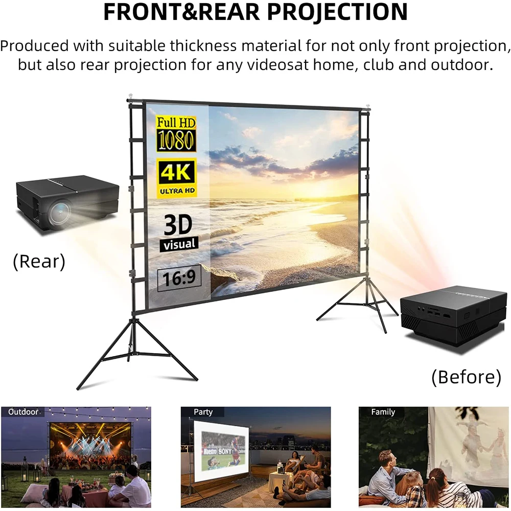LEJIADA Double Bracket White W - Home Cinema Screen recension och pris