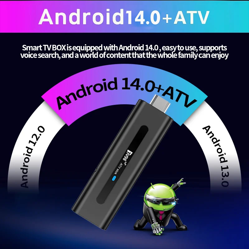TV98 ATV Stick Smart Android 1 - 4K Media Player recension och pris