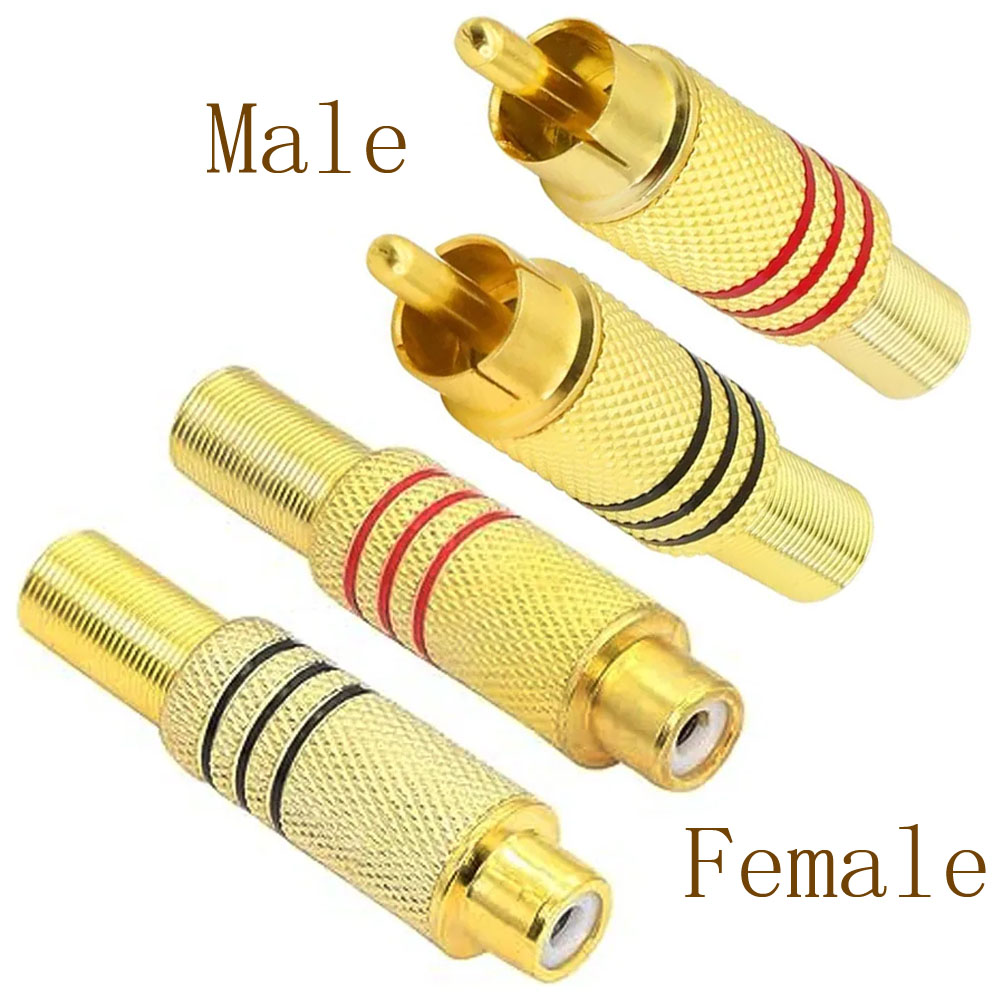 4PCS RCA Plug Gold Plated Sold - Home Cinema Solution recension och pris