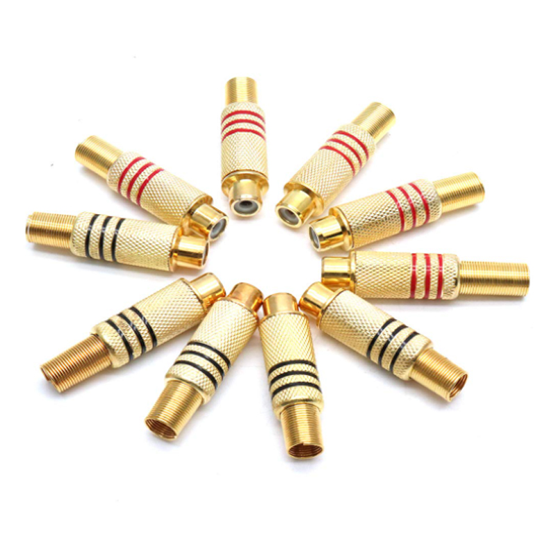 4PCS RCA Plug Gold Plated Sold - Home Cinema Solution recension och pris