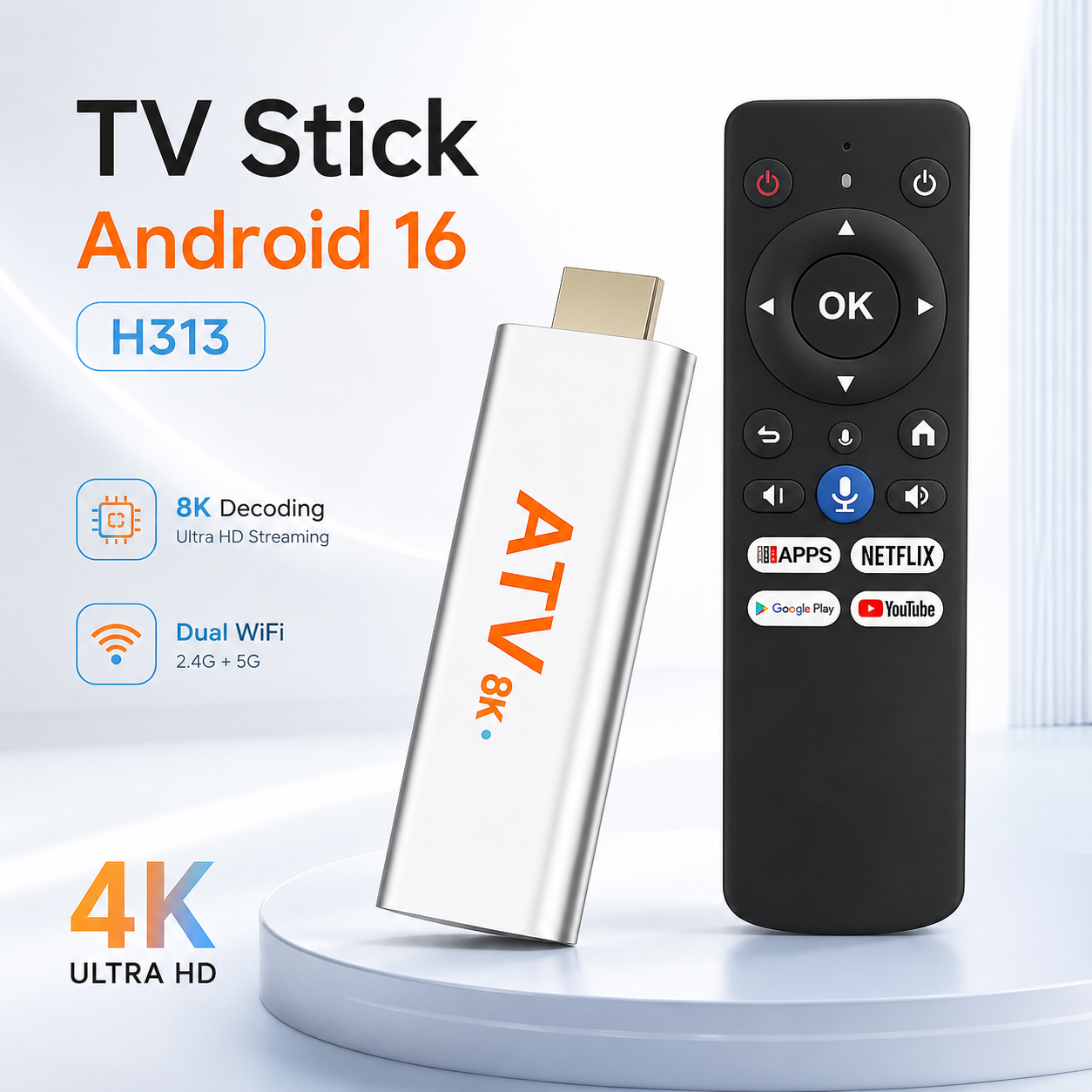 Android 16 TV Stick Allwinner  - 4K Media Player recension och pris