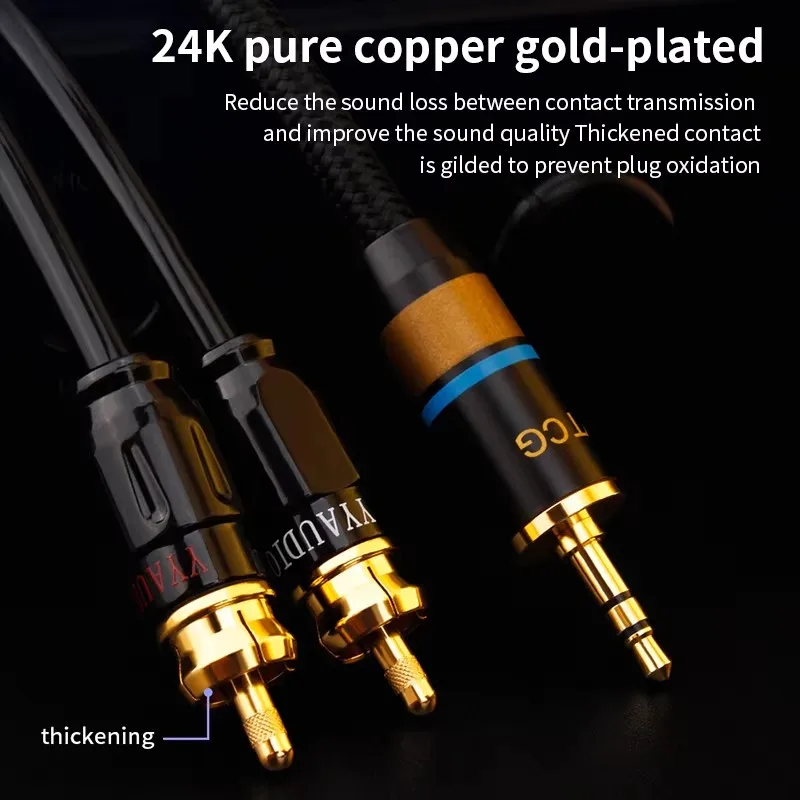 3.5mm to 2RCA Audio Cable HiFi - Home Cinema Solution recension och pris